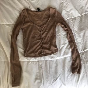 Long sleeve crop top